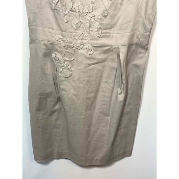 Ann Taylor LOFT Women's Sleeveless Lined Soutache Sheath Dress Gray Size Large - Picture 2 of 8